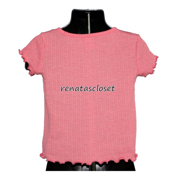 Old Navy Baby's Rib-Knit Lettuce Edge Short-Sleeve T-Shirt NWT - Picture 6 of 12